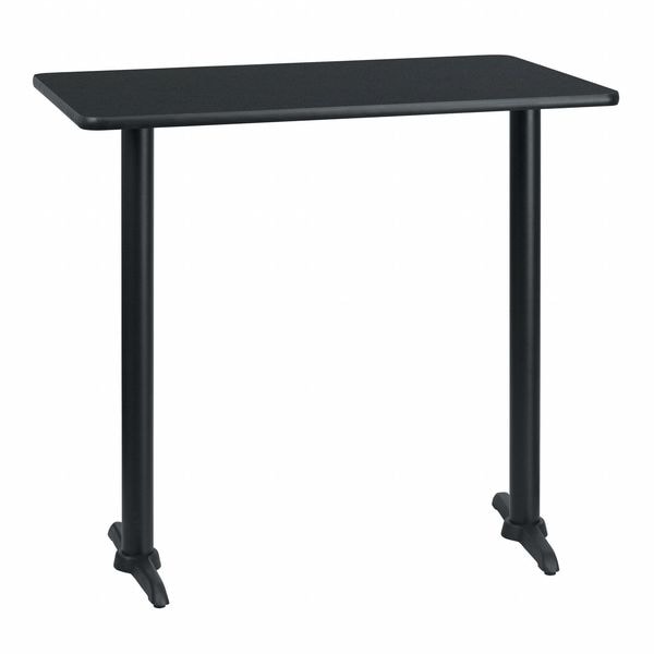 Flash Furniture Rectangle Laminate Table Top, 30" W, 42" L, 43.125" H, Laminate Top, Wood Grain - XU-BLKTB-3042-T0522B-GG