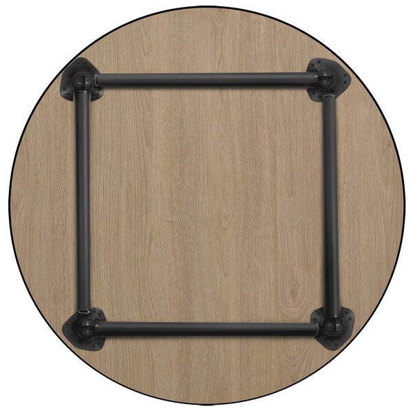 Regency Round Kee Large Breakroom Table, 48 in W, 48 in L, Neo Walnut - TBF48RNDNWBK