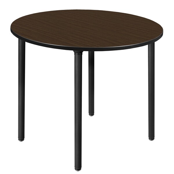 Regency Round Kee Large Breakroom Table, 48 in W, 48 in L, Neo Walnut - TBF48RNDNWBK