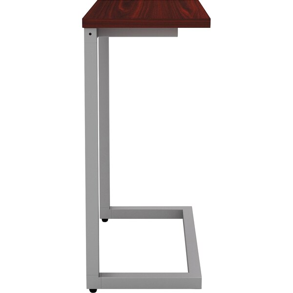 Lorell Rectangle Lorell Guest Area Cantilever Table, 9.9 W, 17.4 L, 26.5 H, Laminate Top, Mahogany - 86927
