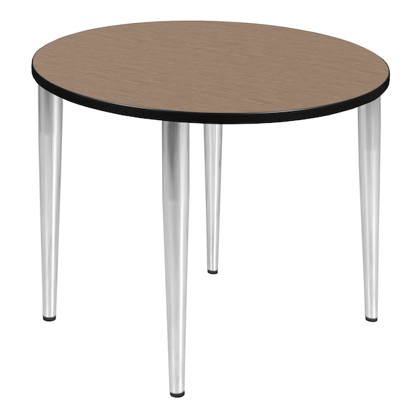 Regency Round Kahlo Breakroom Table, 42 in W, 42 in L, Noble Oak - TPL42RNDNOCM