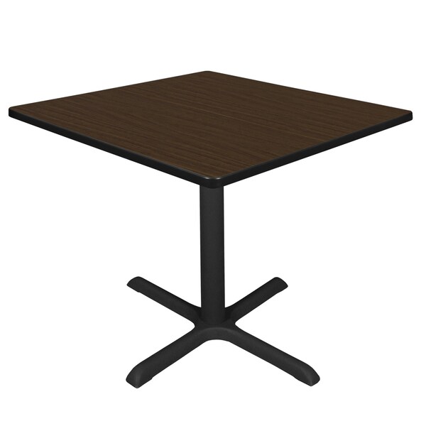 Regency Square Cain Medium X-Base Breakroom Table, 36 in W, 36 in L, Neo Walnut - TB3636NW