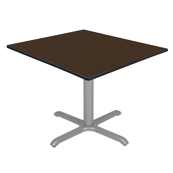 Regency Square Cain Large X-Base Breakroom Table, 48 in W, 48 in L, Neo Walnut - TB4848NWGY