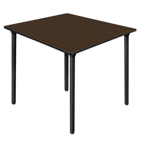 Regency Square Kee Large Breakroom Table, 48 in W, 48 in L, Neo Walnut - TBF4848NWBK