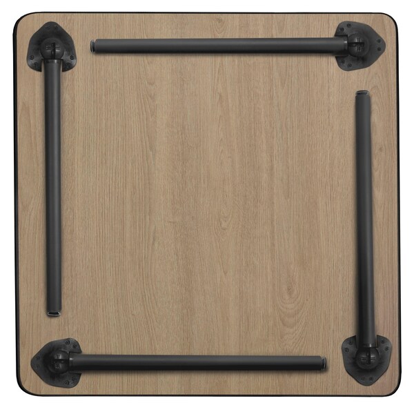 Regency Square Kee Large Breakroom Table, 48 in W, 48 in L, Neo Walnut - TBF4848NWBK