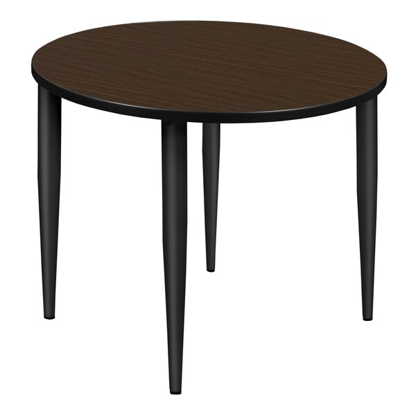 Regency Round Kahlo Breakroom Table, 36 in W, 36 in L, Neo Walnut - TPL36RNDNWBK