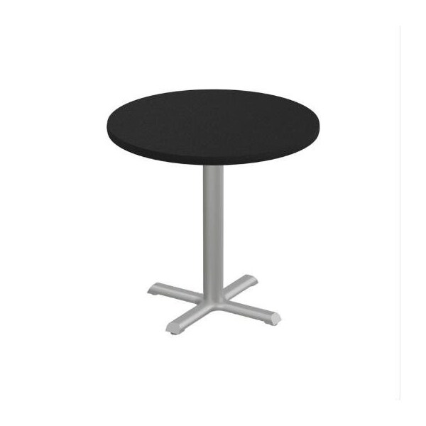 Correll Round Cafe Table, 30 in W, 30 in L, 29 in H, Particleboard Top, Black Granite - SXT30R-07-98-09