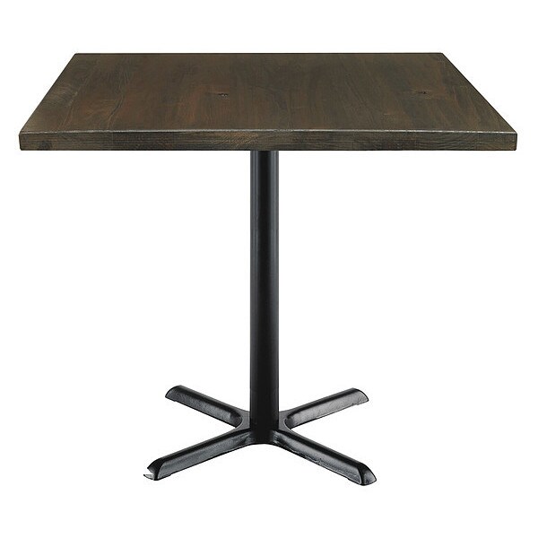 Kfi Square KFI Urban Loft 42" Square Vintage Wood Breakroom Table, Espresso, 42 W, 42 L, 36 H, Wood Top - T42SQ-B2025-31-LFT-ES