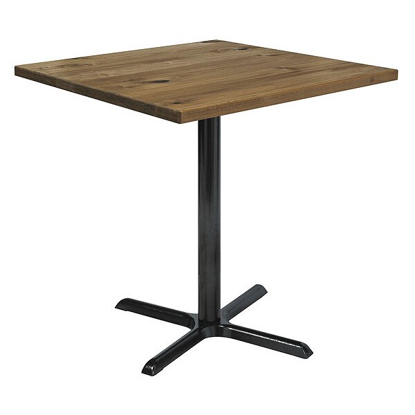 Kfi Square KFI Urban Loft 42" Square Vintage Wood Breakroom Table, Natural, 42 W, 42 L, 41 H, Wood Top - T42SQ-B2025-38-LFT-NA