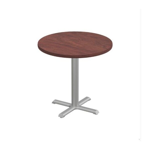 Correll Round Cafe Table, 24 in W, 24 in L, 29 in H, Particleboard Top, Mahogany - SXT24R-20-98-20