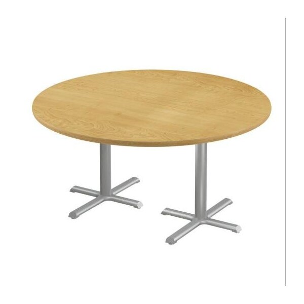 Correll Round Cafe Table, 60 in W, 60 in L, 29 in H, Particleboard Top, Fusion Maple - SCT60R-16-98-16