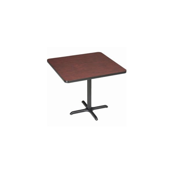 National Public Seating Interion 36" Square Bar Height Restaurant Table, Mahogany - 695808MH