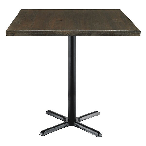 Kfi Square KFI Urban Loft 42" Square Vintage Wood Breakroom Table, Espresso, 42 W, 42 L, 41 H, Wood Top - T42SQ-B2025-38-LFT-ES