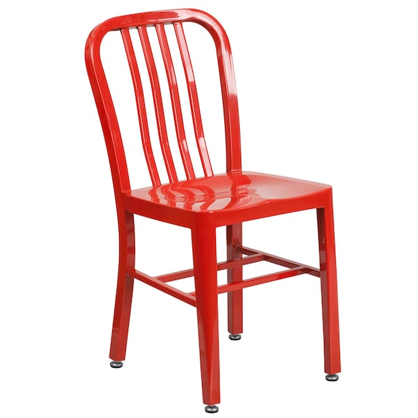 Flash Furniture Round 30" W, 30" L, 29.5" H, Metal Top, Red - CH-51090TH-2-18VRT-RED-GG