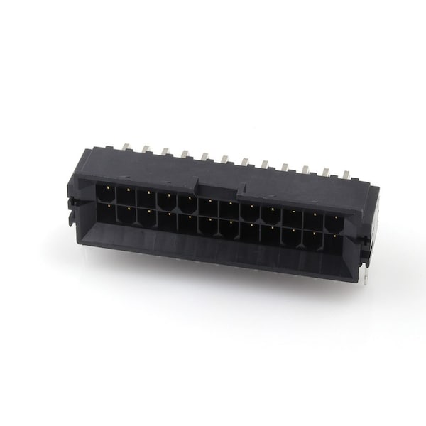 Molex Rectangular Power Connector, 24 Contact(S), Male, Solder Terminal, Receptacle - 438100022