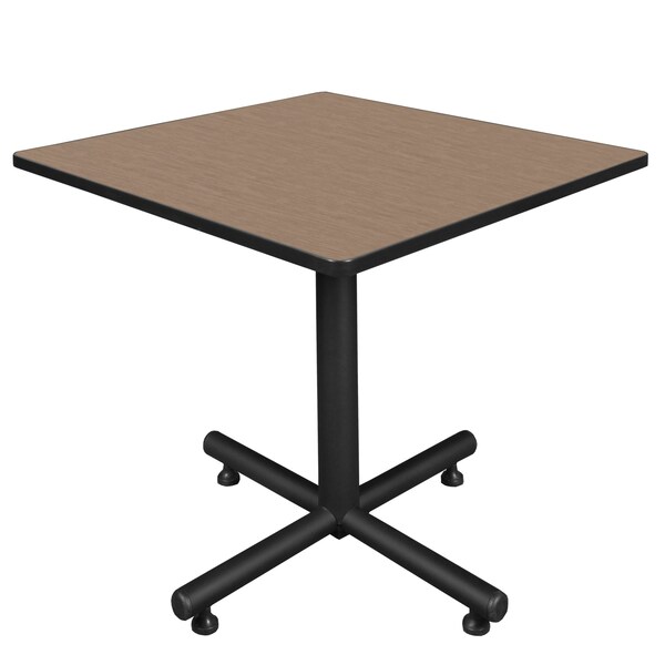 Regency Square Kobe X-Base Breakroom Table, 36 in W, 36 in L, Noble Oak - TKB3636NO