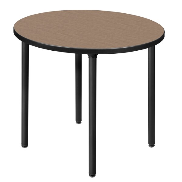 Regency Round Kee Small Breakroom Table, 30 in W, 30 in L, Noble Oak - TBF30RNDNOBK