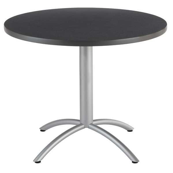 Iceberg Round CafÃ©Worksâ„¢ Table, Graphite Granite - 36" Round x 29"H, 36" W, 29" H, Graphite - 65628