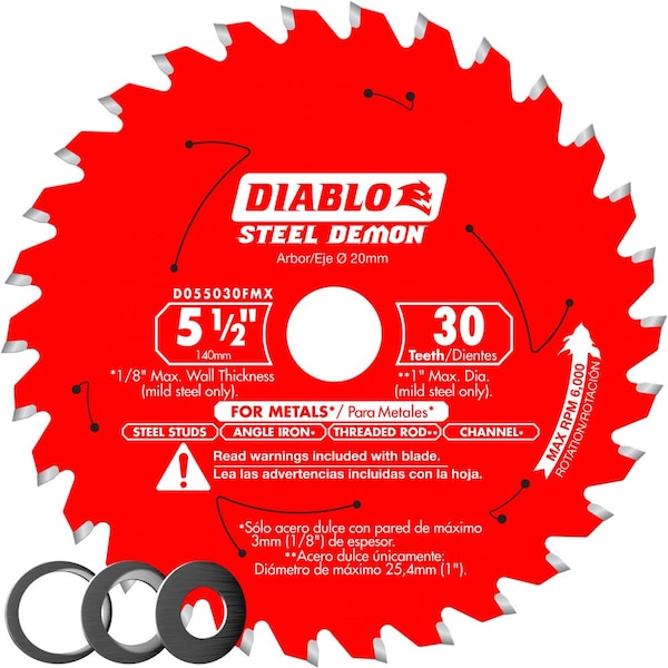 Diablo Tooth Steel Dmn Carbide-Tipped Saw Blade - D055030FMX