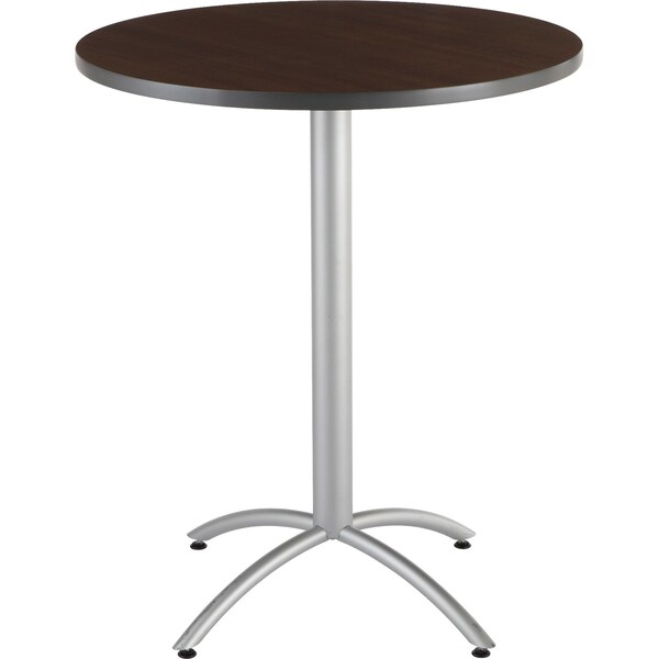 Iceberg Round CafÃ©Worksâ„¢ Table, Gray - 36" Round x 42"H, 36" W, 42" H, Laminated Melamine Top, Grey - 65664