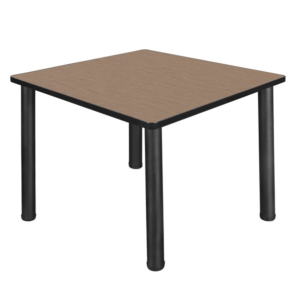 Regency Square Kee Medium Breakroom Table, 42 in W, 42 in L, Noble Oak - TB4242NOBPBK