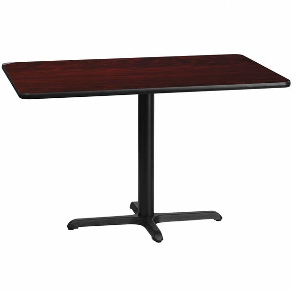 Flash Furniture Rectangle Laminate Table, 30" W, 48" L, 31.125" H, Laminate Top, Wood Grain - XU-MAHTB-3048-T2230-GG
