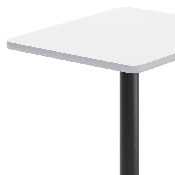 Flash Furniture Rectangle 24 in W, 30 in L, White - XU-WHTB-2430-TR18-GG
