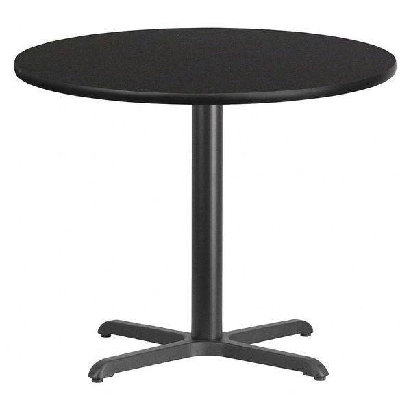 Flash Furniture Round Laminate Table Top, 36" W, 36" L, 31.125" H, Black - XU-RD-36-BLKTB-T3030-GG