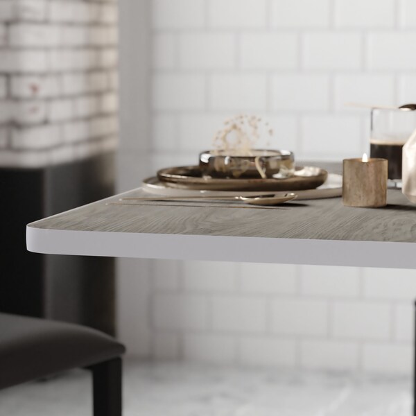 Flash Furniture Glenbrook 30in. x 48in. Rectangular Table Top w/White or Gray Reversible Laminate Top - XU-WHGY-3048-GG