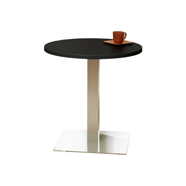 Safco Safco Bistro Series 30 Round Dining Height Restaurant Table W/Stainless Steel Base, Black - CA30RLSTANT