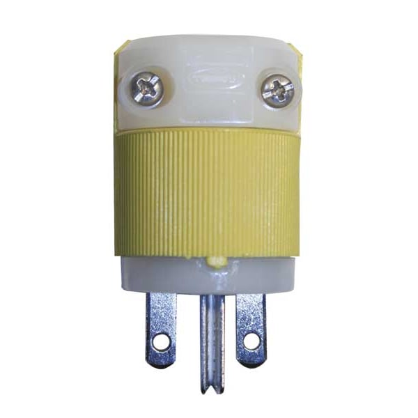 Hubbell 3 Wire Industrial Straight Blade Plug 250VAC 15A - HBL56CM66C