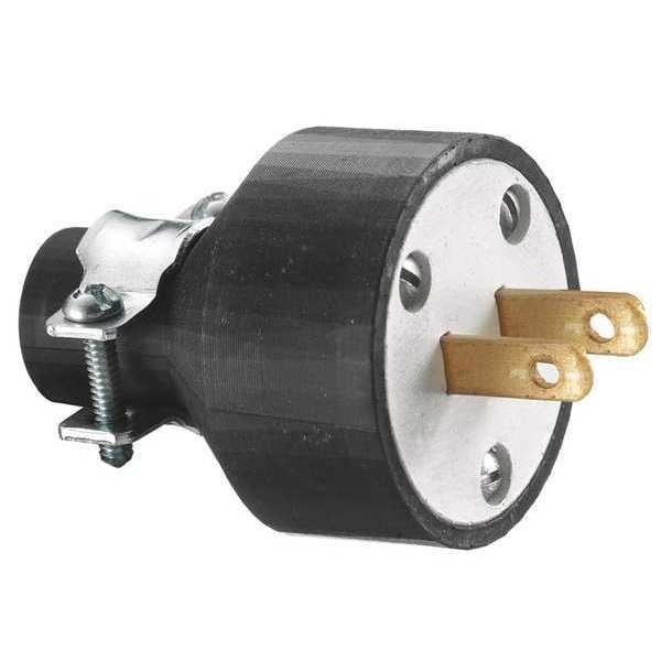Hubbell 2 Wire Commercial Straight Blade Plug 125VAC 15A - RP646