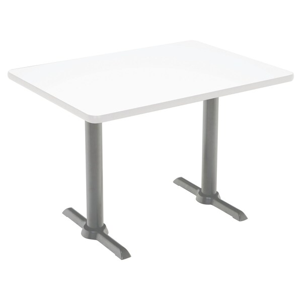 Kfi Rectangle 60 W, 30 L, 41 H, Laminate Top, Designer White - T3060-B2065-SL-D354-38