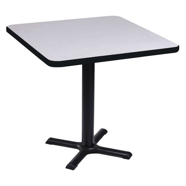 Correll Square Cafe Bistro and Breakroom Pedestal Table, 24" W, 24" L, 29" H, High Pressure Laminate Top - BXT24S-15