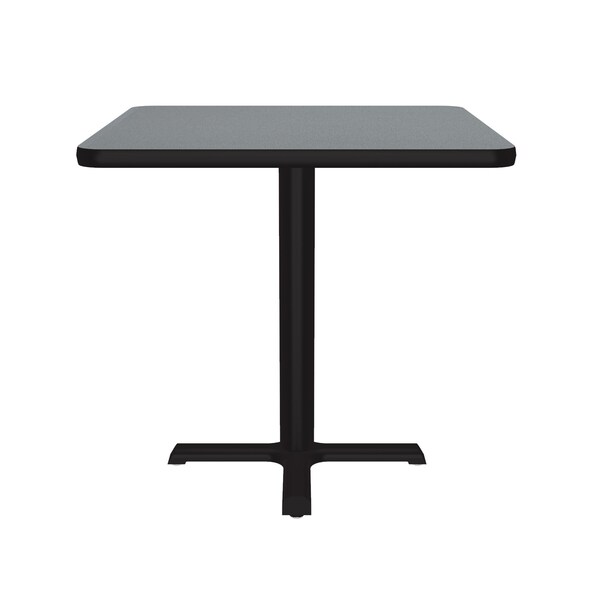 Correll Square Cafe Bistro and Breakroom Pedestal Table, 24" W, 24" L, 29" H, High Pressure Laminate Top - BXT24S-15