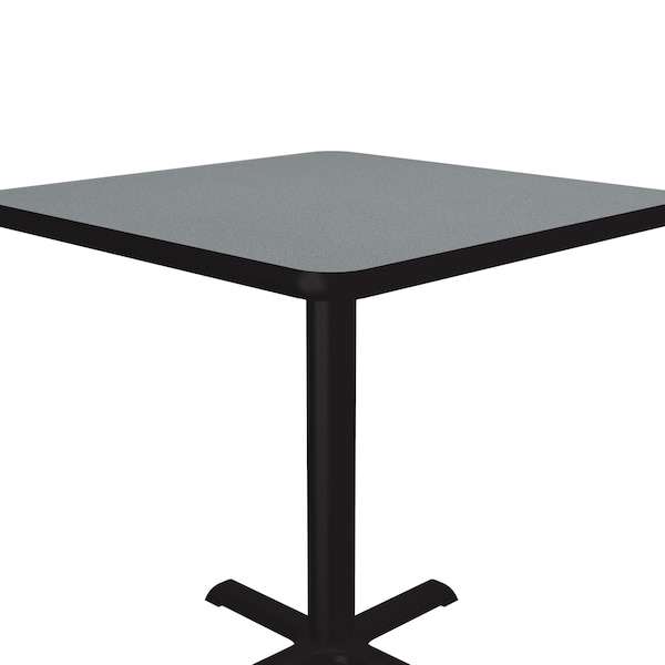 Correll Square Cafe Bistro and Breakroom Pedestal Table, 24" W, 24" L, 29" H, High Pressure Laminate Top - BXT24S-15