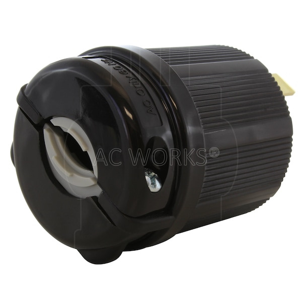 Ac Works 30 Amp 3-Prong RV Travel Trailer NEMA TT-30P Straight-Style Assembly Replacement Plug - ASTT30P-S