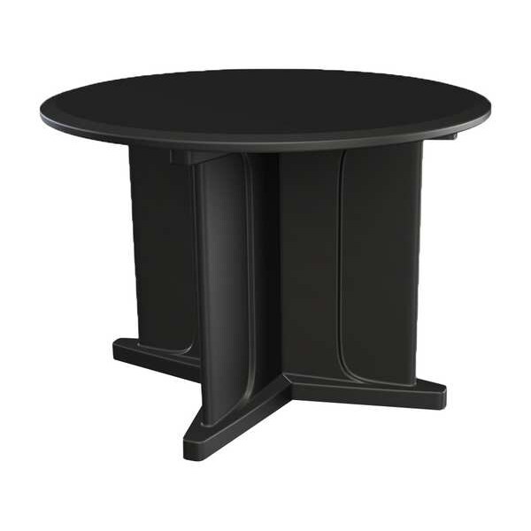 Cortech Circle Table, 48 in W, 48 in L, 29 in H, Polyethylene Top, Black - 66751BK