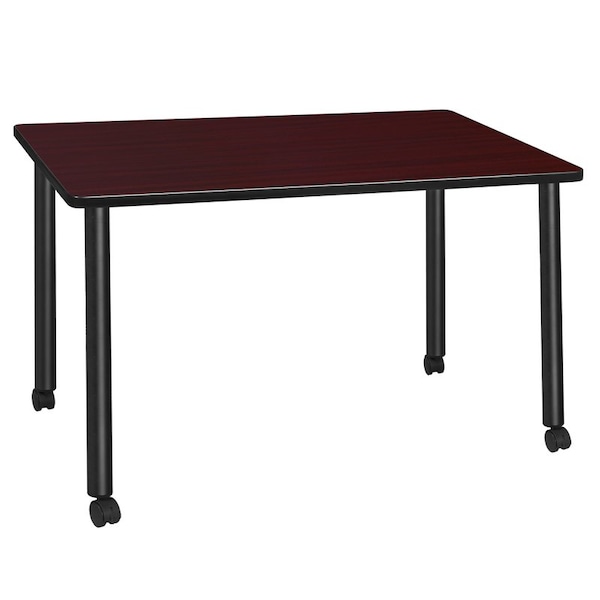 Regency Kee Mobile Tables, 42 W, 24 L, 29 H, Wood, Metal Top, Mahogany - MTC4224MHBK