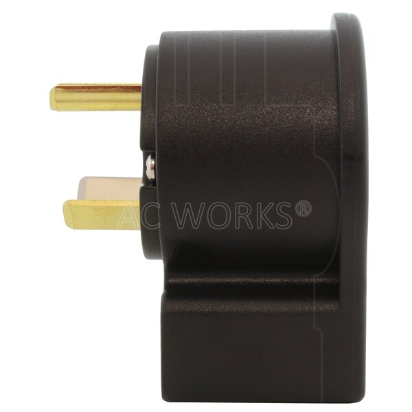 Ac Works 30 Amp 3-Prong RV Travel Trailer NEMA TT-30P Elbow-Style Assembly Replacement Plug - ASETT30P