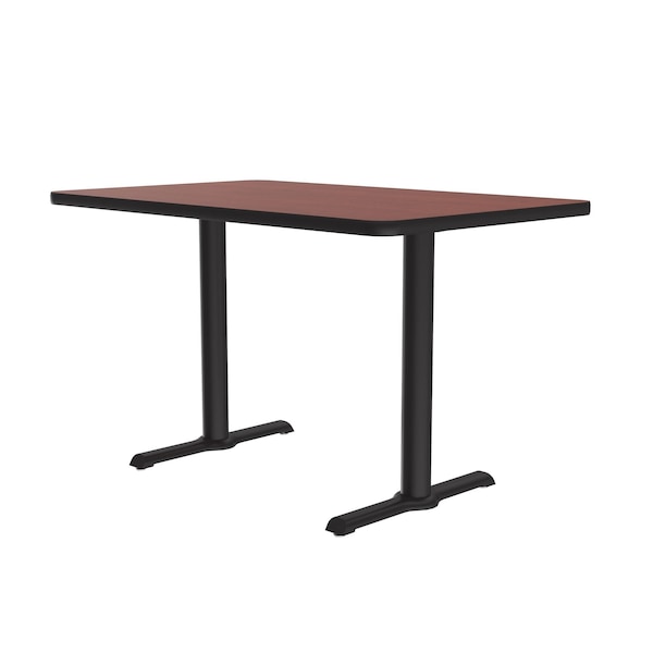 Correll Rectangle Cafe Bistro and Breakroom Pedestal Table, 30" W, 60" L, 29" H, High Pressure Laminate Top - BTT3060-21
