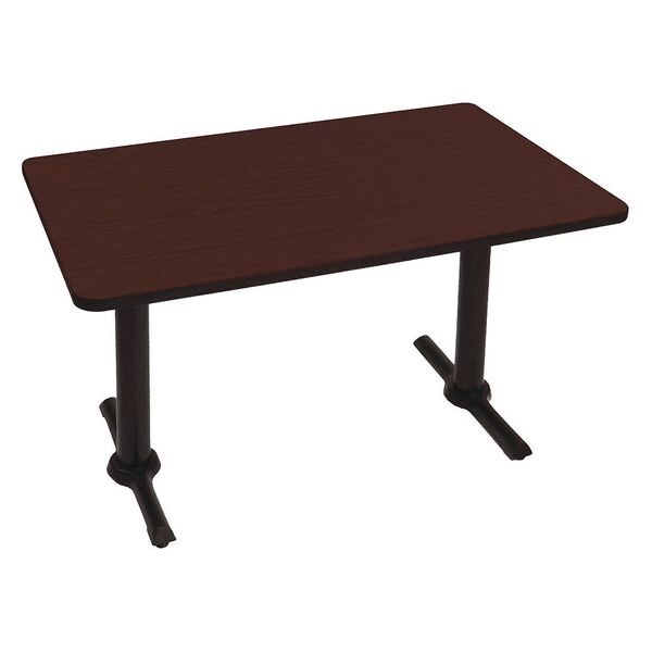 Correll Rectangle Cafe Bistro and Breakroom Pedestal Table, 30" W, 60" L, 29" H, High Pressure Laminate Top - BTT3060-21