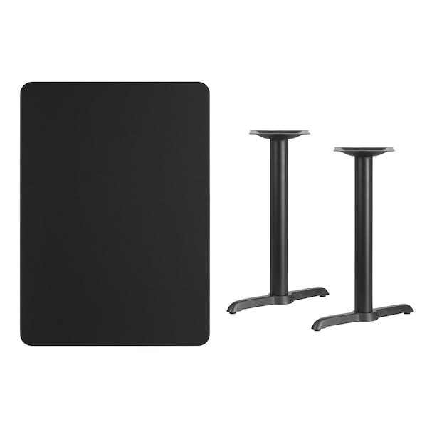 Flash Furniture Rectangle Laminate Table Top, 30" W, 42" L, 31.125" H, Laminate Top, Wood Grain - XU-BLKTB-3042-T0522-GG