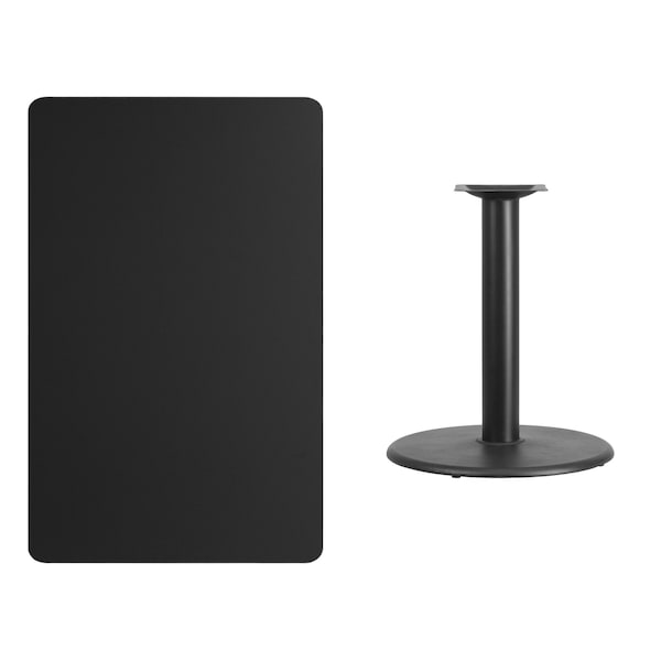 Flash Furniture Rectangle Laminate Table Top, 30" W, 48" L, 31.125" H, Laminate Top, Wood Grain - XU-BLKTB-3048-TR24-GG