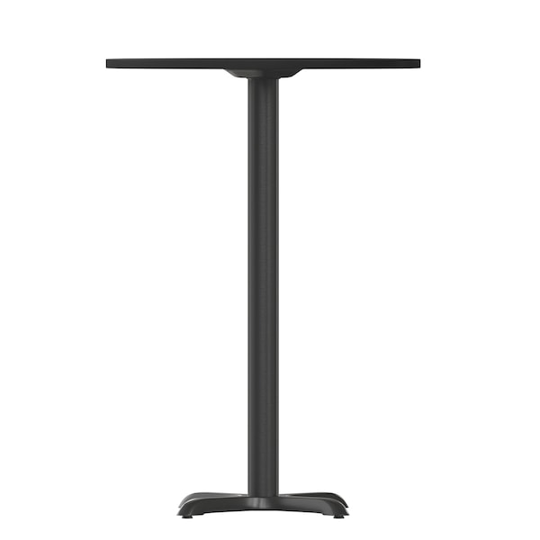 Flash Furniture Round Laminate Table Top, 36" W, 36" L, 43.125" H, Laminate Top, Wood Grain - XU-RD-36-BLKTB-T3030B-GG