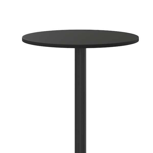 Flash Furniture Round Laminate Table Top, 36" W, 36" L, 43.125" H, Laminate Top, Wood Grain - XU-RD-36-BLKTB-T3030B-GG
