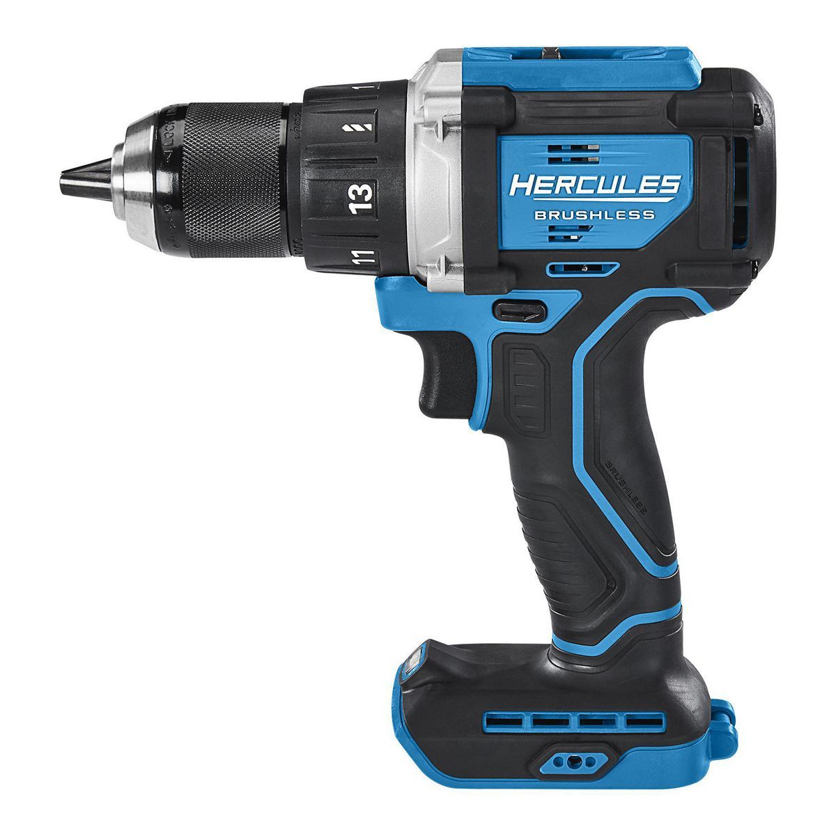 Hércules Taladro/destornillador inalámbrico sin escobillas de 20V con mango lateral - Únicamente la herramienta - 59420