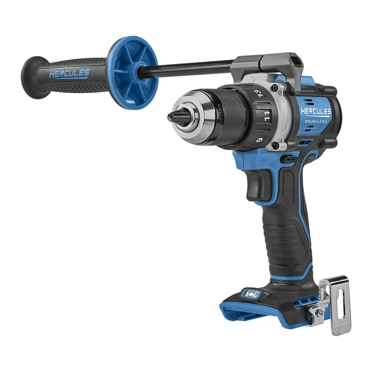 Hércules Taladro/destornillador inalámbrico sin escobillas de 20V con mango lateral - Únicamente la herramienta - 59420