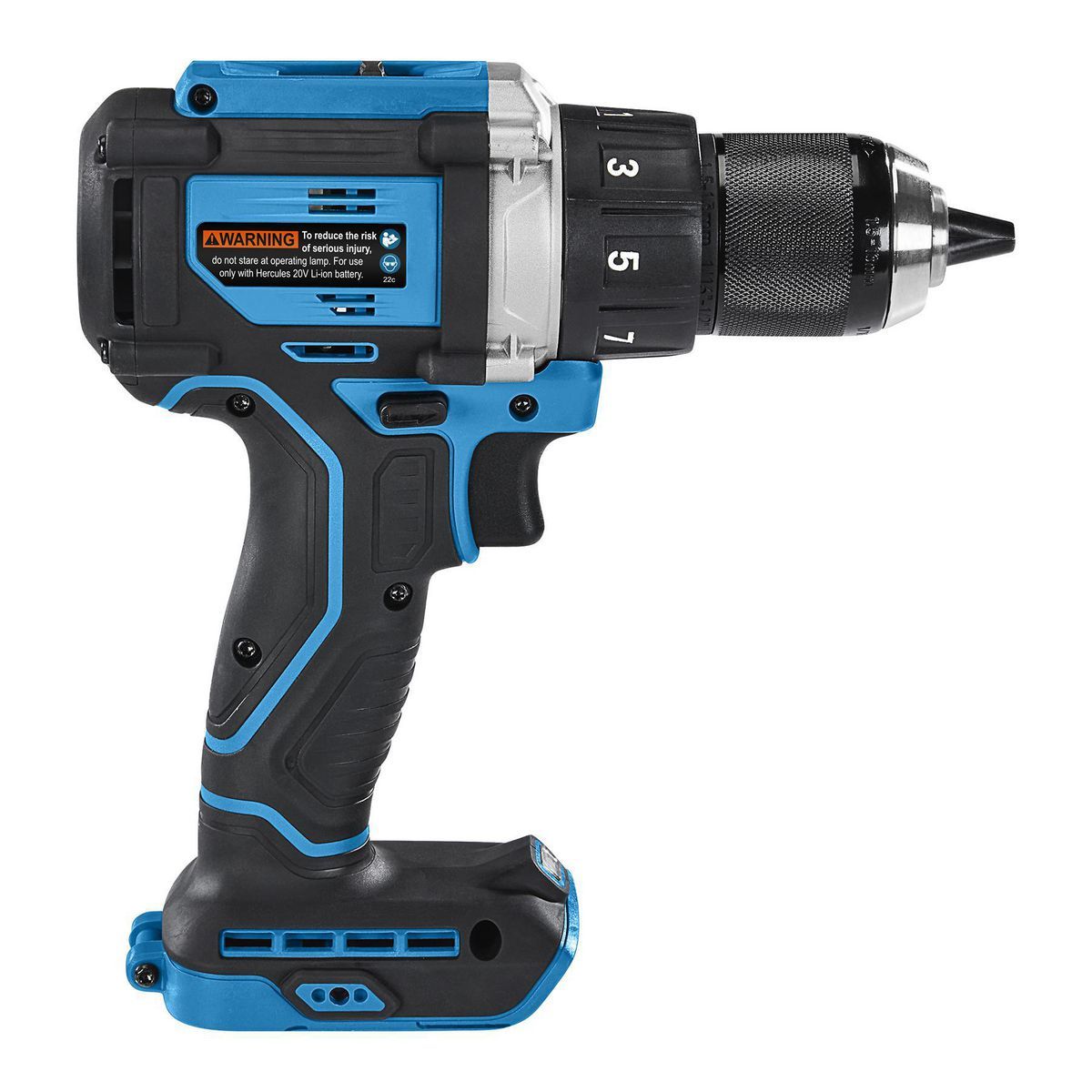 Hércules Taladro/destornillador inalámbrico sin escobillas de 20V con mango lateral - Únicamente la herramienta - 59420