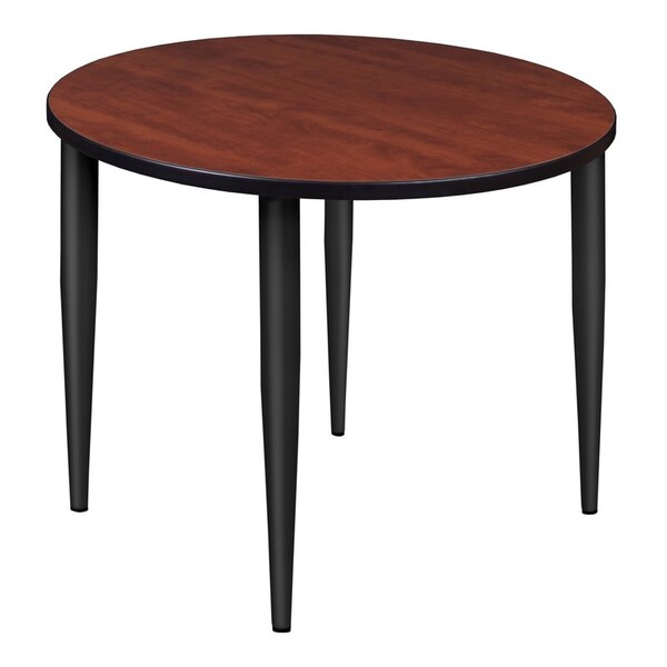 Regency Kahlo Square & Round Tables, 42 W, 42 L, 29 H, Wood, Metal Top, Cherry - TPL42RNDCHBK